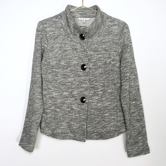Cabi Knit Heathered Button Up Blazer - Picture 2 of 7
